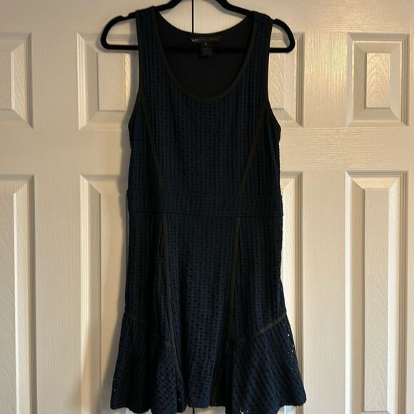 Marc by Marc Jacobs Emi Eyelet Lined Jersey Dress Normandy Blue - Picture 1 of 6